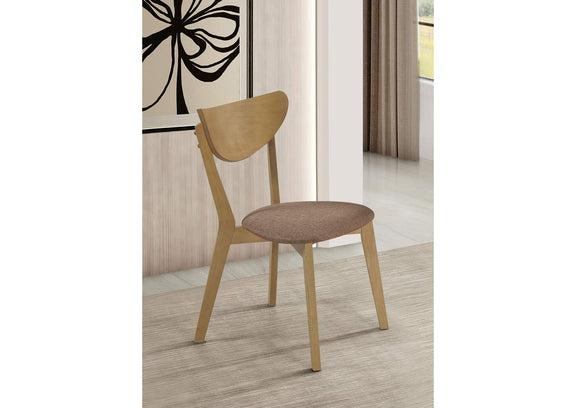 108442 Elowen Wood Dining Side Chair Light Walnut (Set of 2)