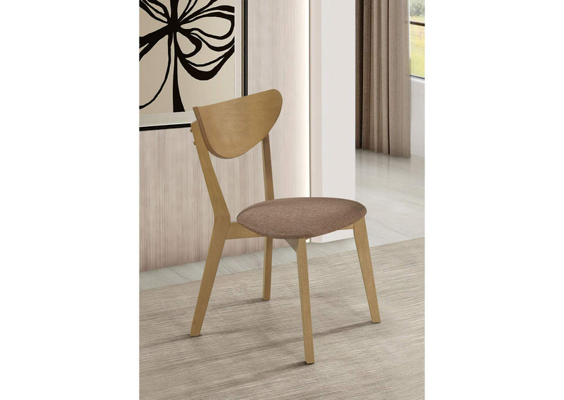 108442 Elowen Wood Dining Side Chair Light Walnut (Set of 2)