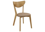 108442 Elowen Wood Dining Side Chair Light Walnut (Set of 2)