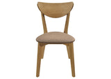 108442 Elowen Wood Dining Side Chair Light Walnut (Set of 2)