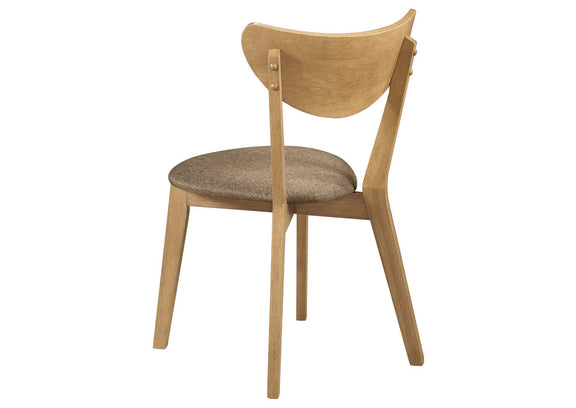108442 Elowen Wood Dining Side Chair Light Walnut (Set of 2)