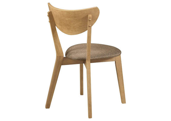 108442 Elowen Wood Dining Side Chair Light Walnut (Set of 2)