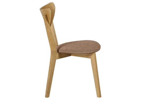 108442 Elowen Wood Dining Side Chair Light Walnut (Set of 2)