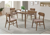 Dortch 5-piece Oval Solid Wood Dining Set Walnut