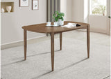 108461 Dortch Oval 63-inch Solid Wood Dining Table Walnut