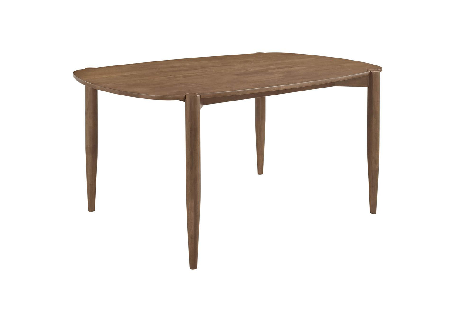 108461 Dortch Oval 63-inch Solid Wood Dining Table Walnut