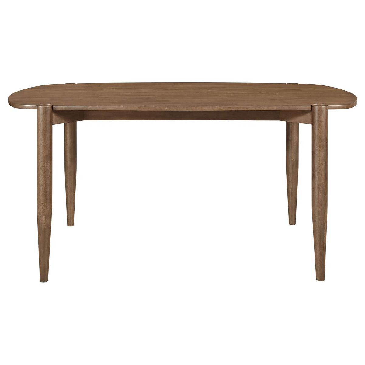108461 Dortch Oval 63-inch Solid Wood Dining Table Walnut