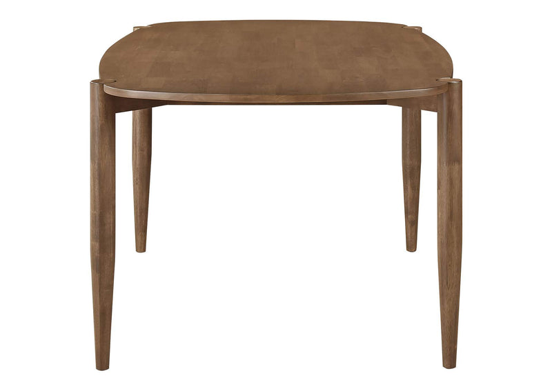 108461 Dortch Oval 63-inch Solid Wood Dining Table Walnut