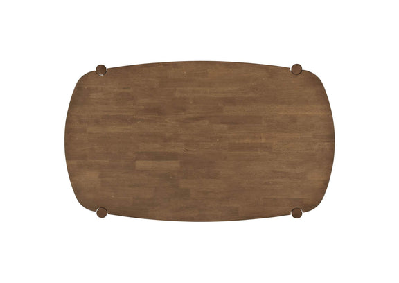 108461 Dortch Oval 63-inch Solid Wood Dining Table Walnut