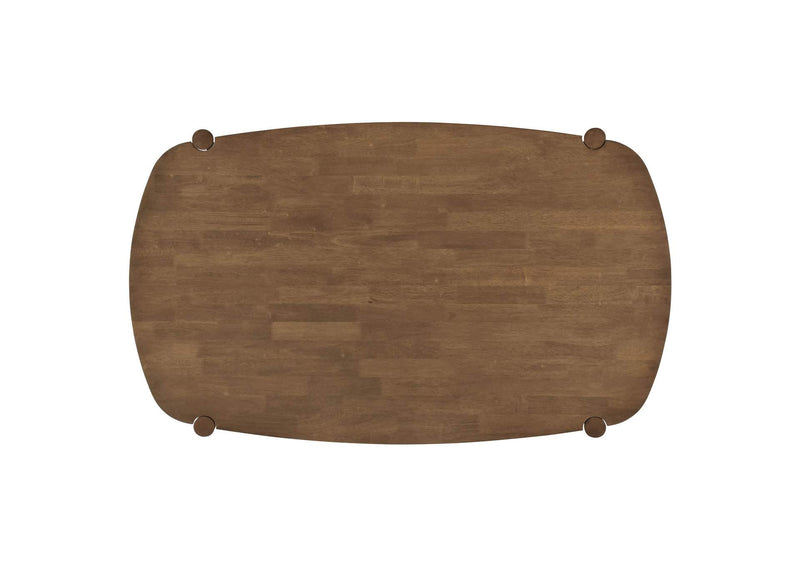 108461 Dortch Oval 63-inch Solid Wood Dining Table Walnut
