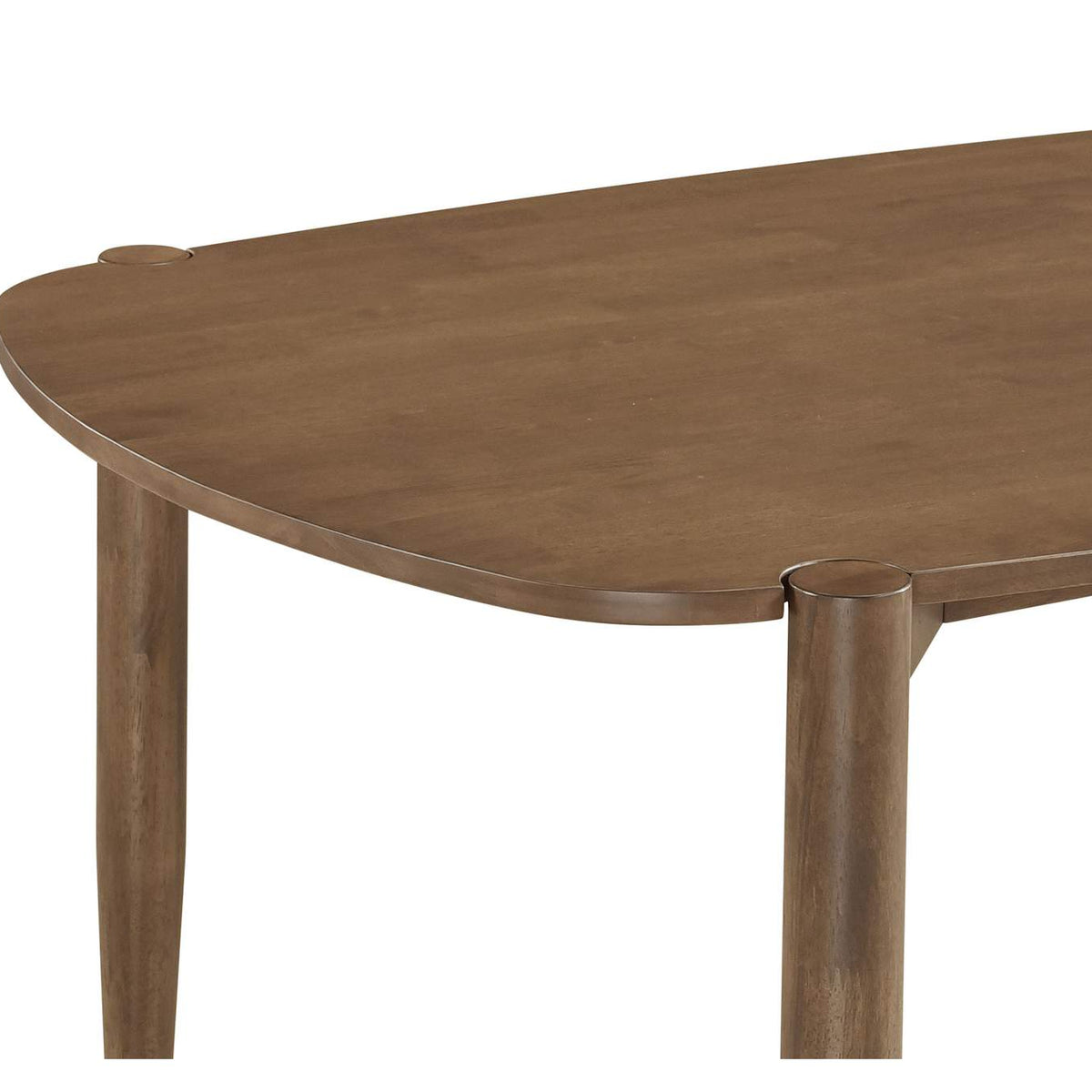 108461 Dortch Oval 63-inch Solid Wood Dining Table Walnut