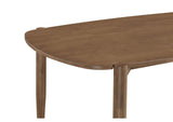 108461 Dortch Oval 63-inch Solid Wood Dining Table Walnut
