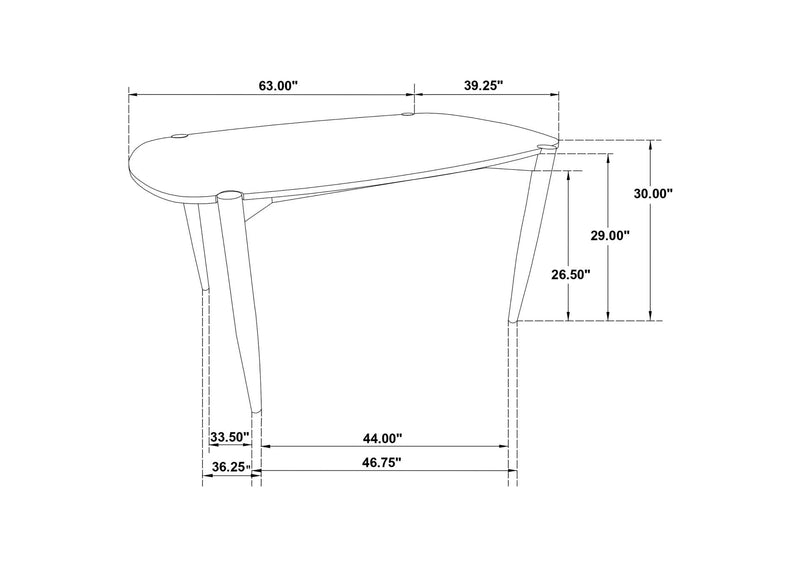 108461 Dortch Oval 63-inch Solid Wood Dining Table Walnut