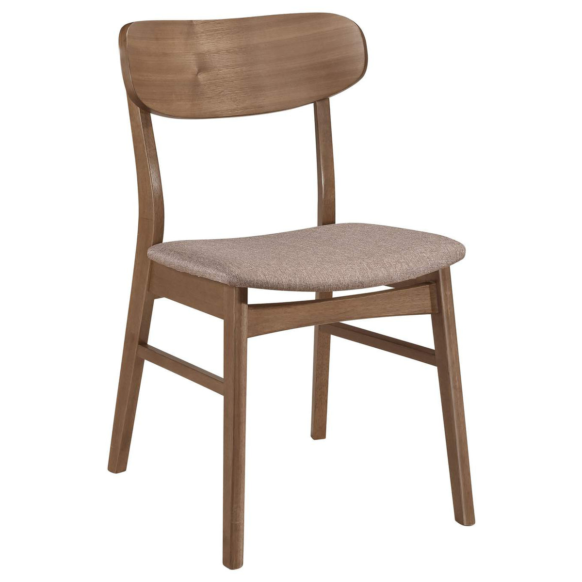 108462 Dortch Dining Side Chair Walnut and Brown (Set of 2)