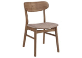 108462 Dortch Dining Side Chair Walnut and Brown (Set of 2)