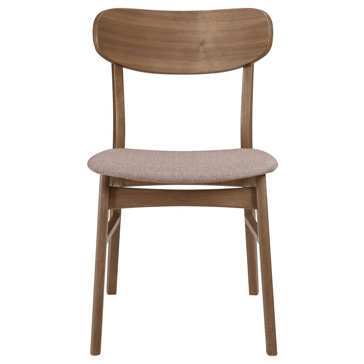 108462 Dortch Dining Side Chair Walnut and Brown (Set of 2)