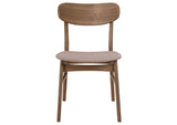 108462 Dortch Dining Side Chair Walnut and Brown (Set of 2)