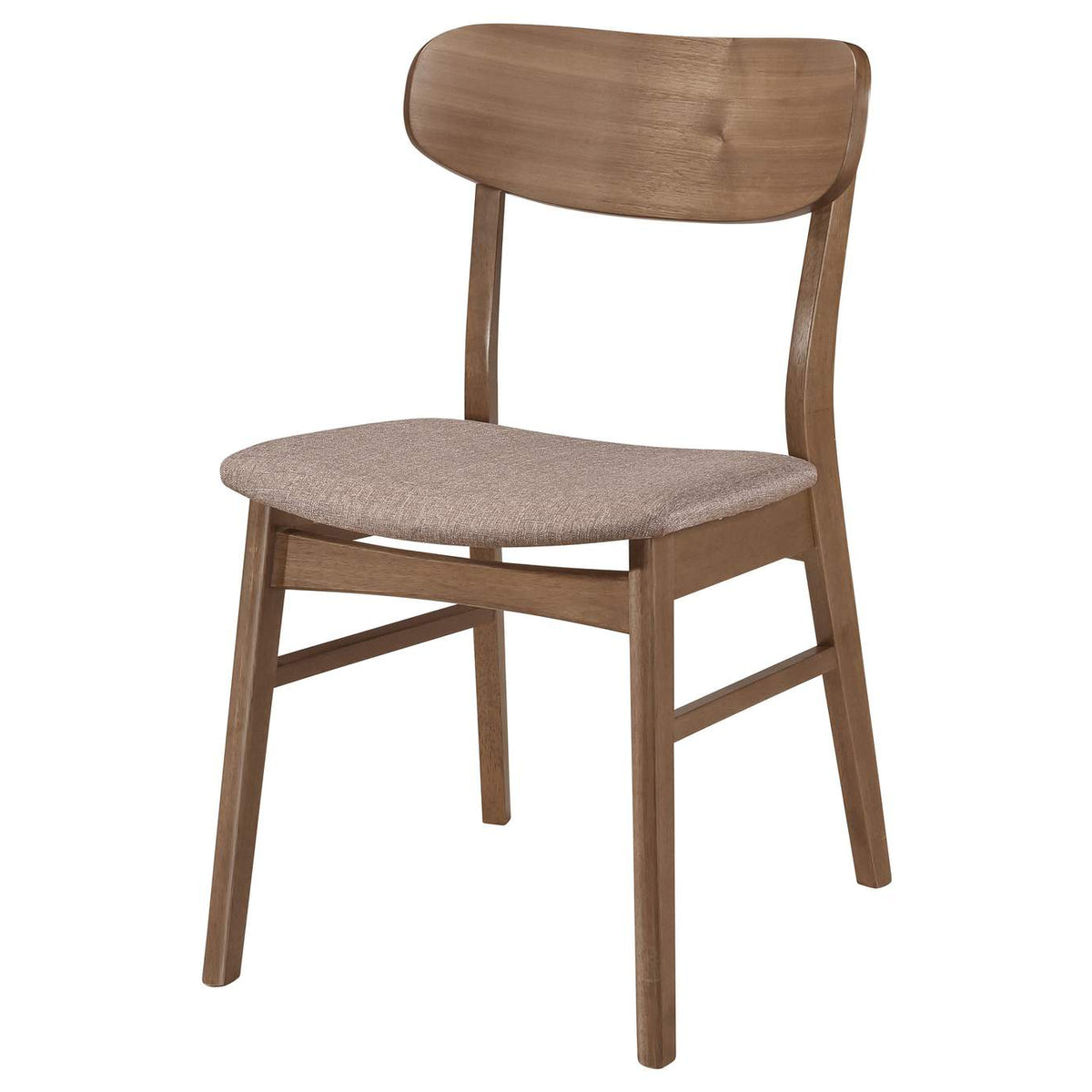 108462 Dortch Dining Side Chair Walnut and Brown (Set of 2)