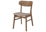 108462 Dortch Dining Side Chair Walnut and Brown (Set of 2)