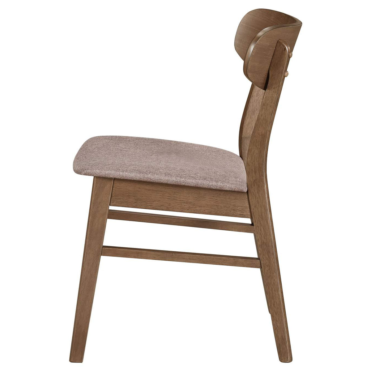 108462 Dortch Dining Side Chair Walnut and Brown (Set of 2)