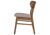 108462 Dortch Dining Side Chair Walnut and Brown (Set of 2)