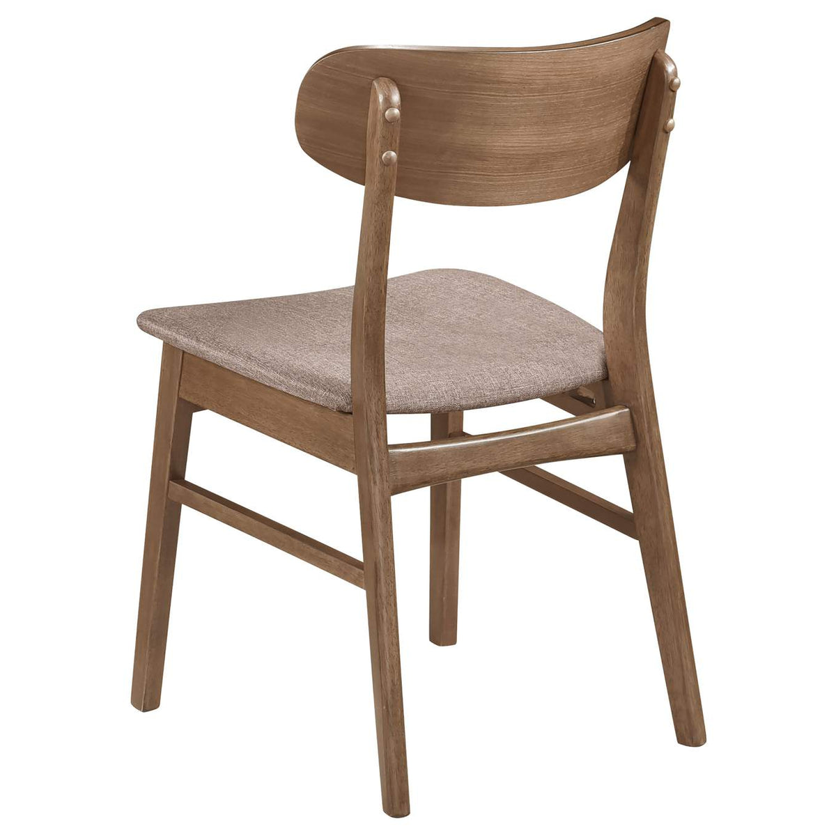 108462 Dortch Dining Side Chair Walnut and Brown (Set of 2)