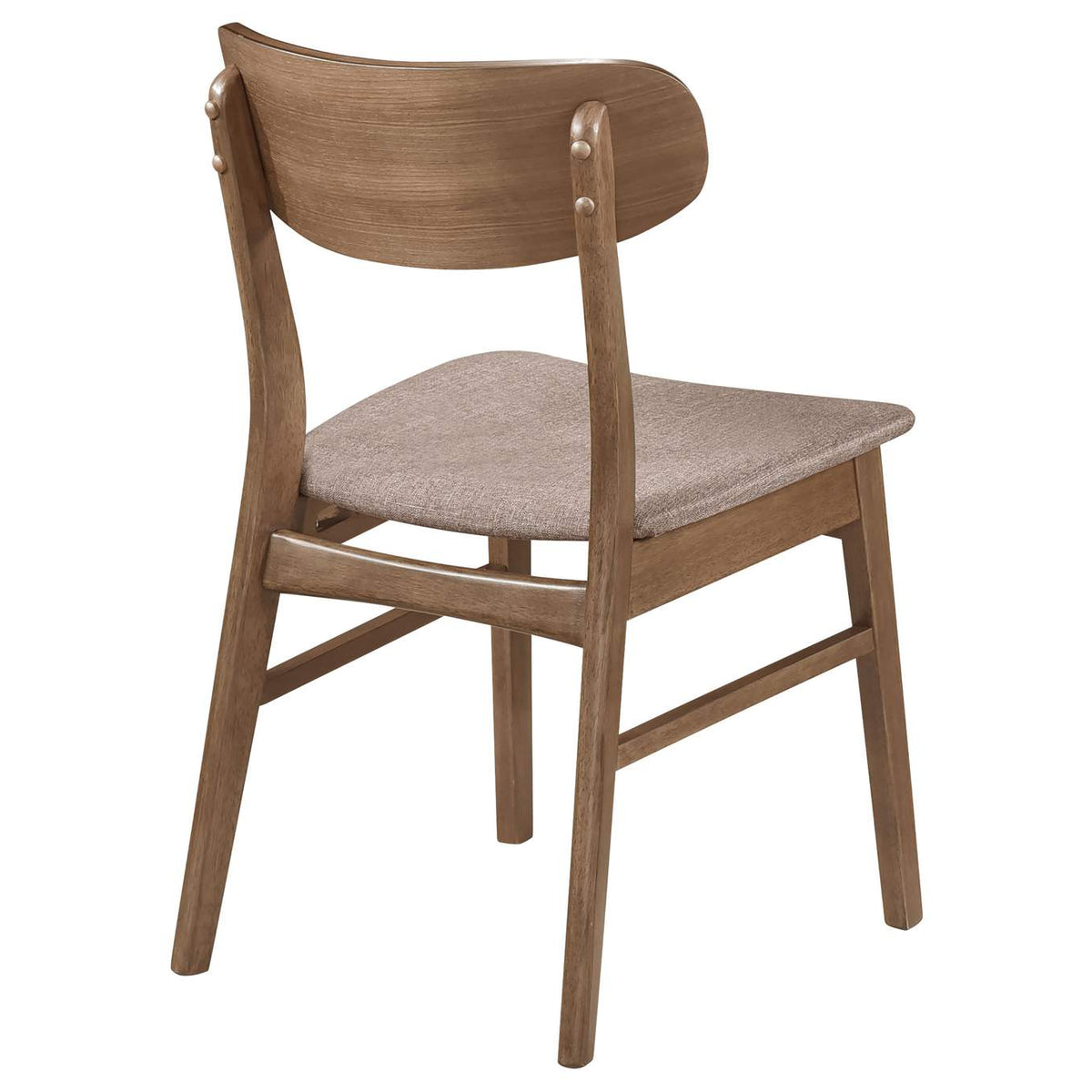 108462 Dortch Dining Side Chair Walnut and Brown (Set of 2)