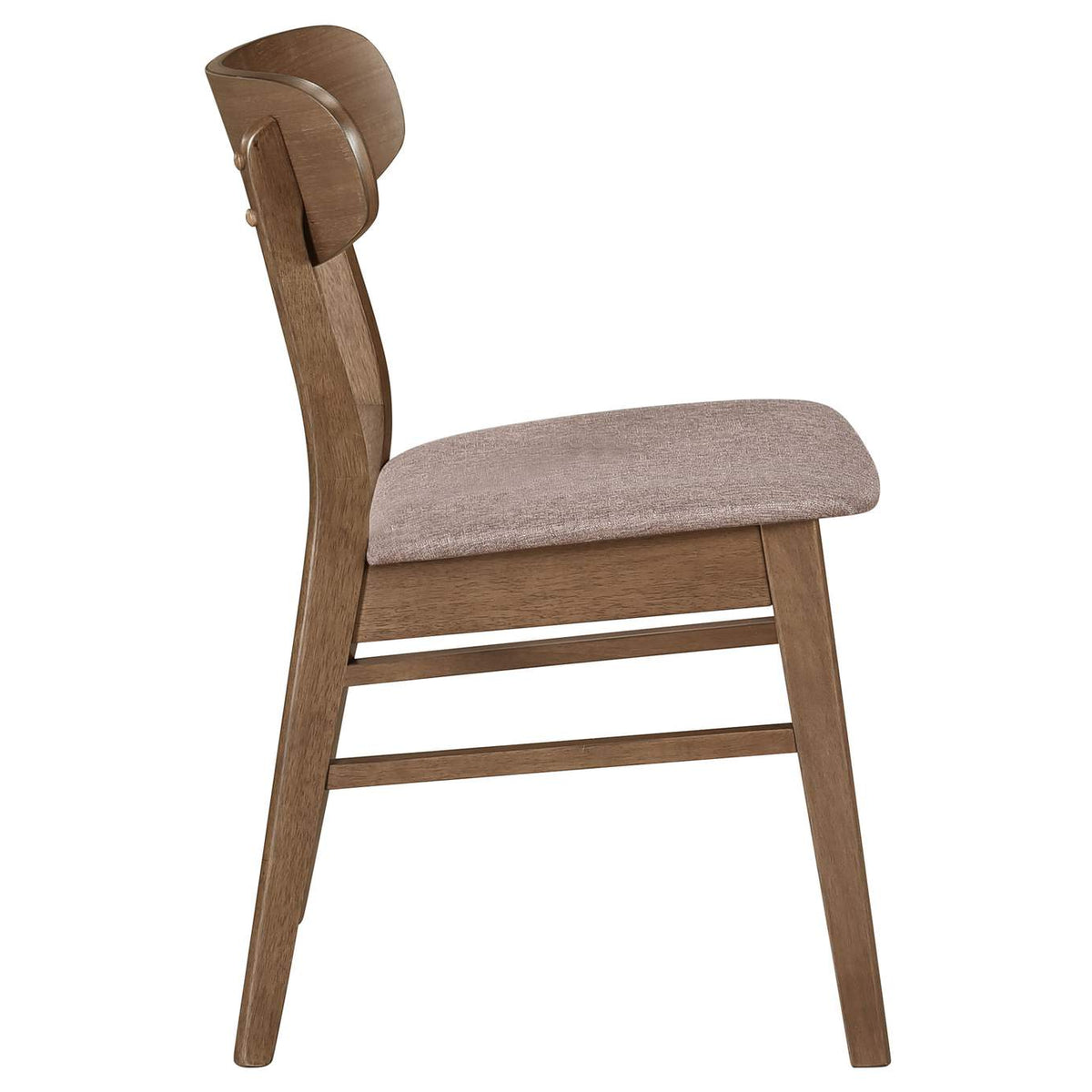 108462 Dortch Dining Side Chair Walnut and Brown (Set of 2)