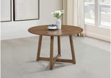 108471 Dinah Round 47-inch Solid Wood Dining Table Walnut