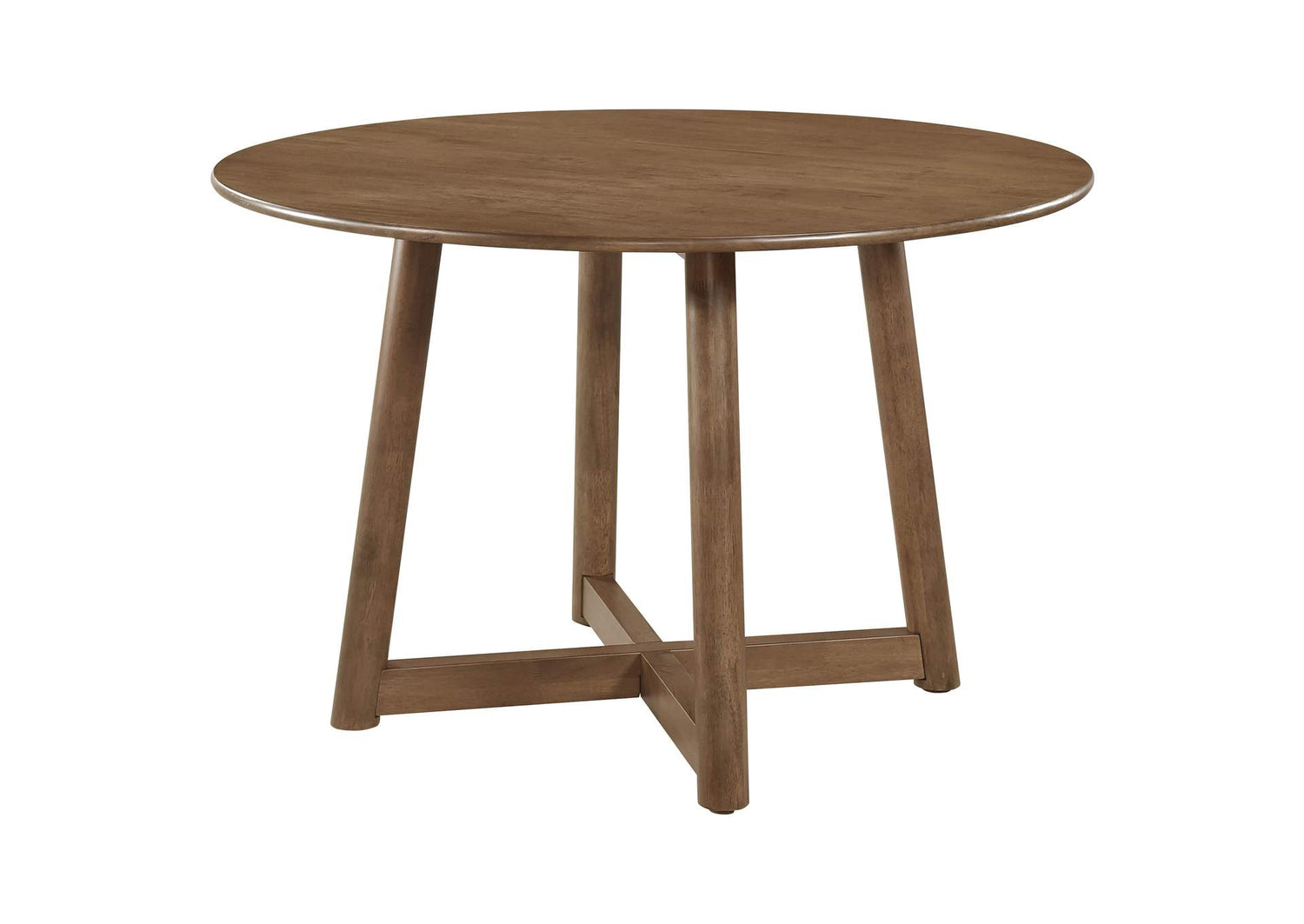 108471 Dinah Round 47-inch Solid Wood Dining Table Walnut