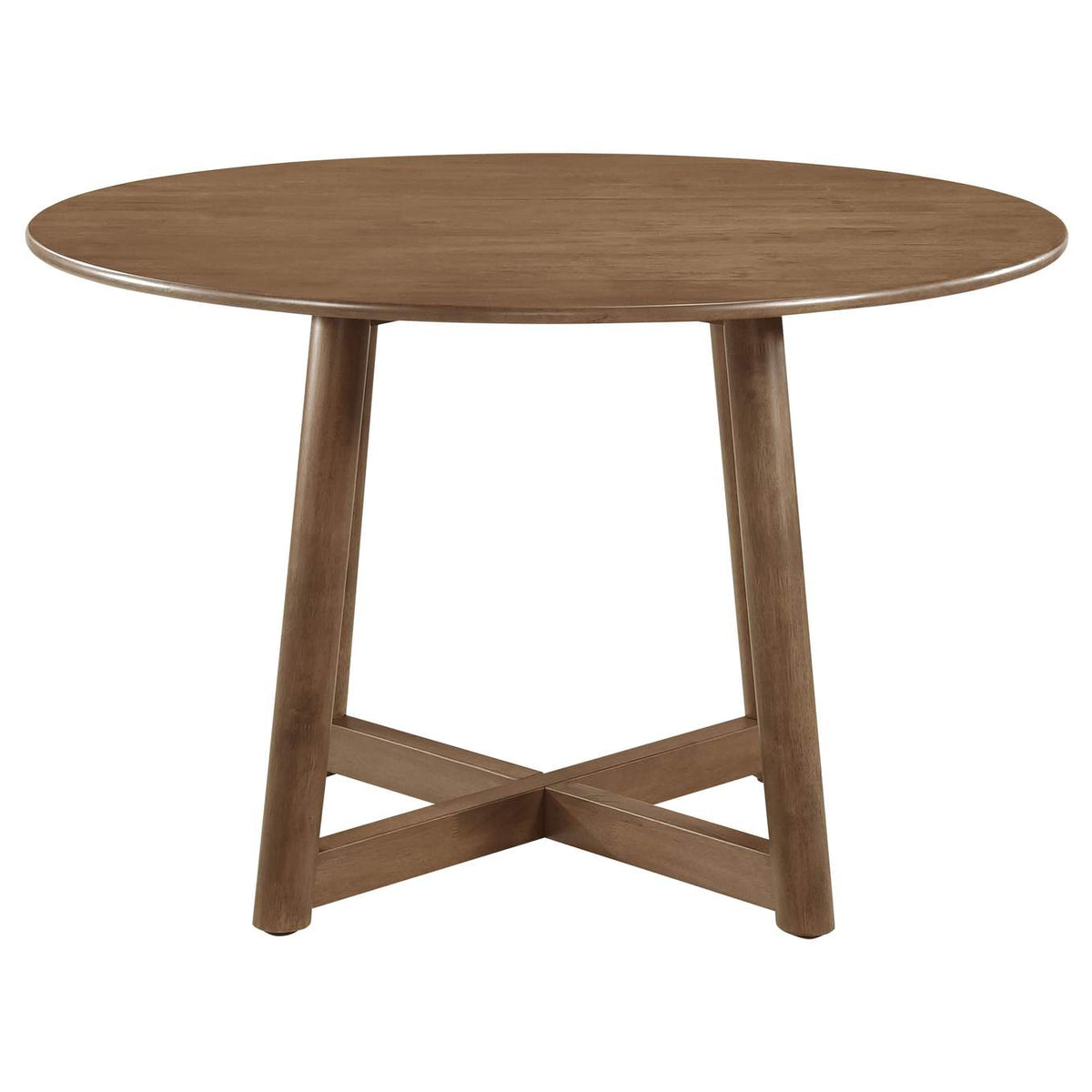 108471 Dinah Round 47-inch Solid Wood Dining Table Walnut
