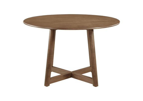 108471 Dinah Round 47-inch Solid Wood Dining Table Walnut