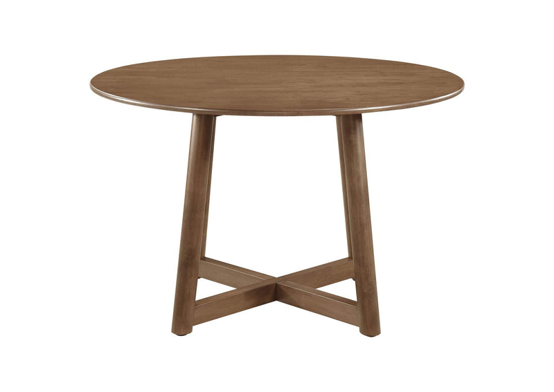 108471 Dinah Round 47-inch Solid Wood Dining Table Walnut