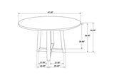 108471 Dinah Round 47-inch Solid Wood Dining Table Walnut