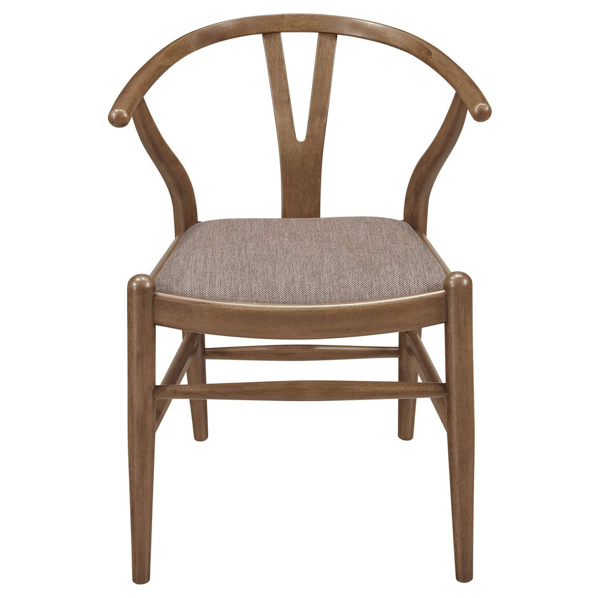 108472 Dinah Wood Wishbone Dining Side Chair Walnut (Set of 2)