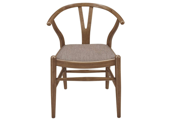 108472 Dinah Wood Wishbone Dining Side Chair Walnut (Set of 2)