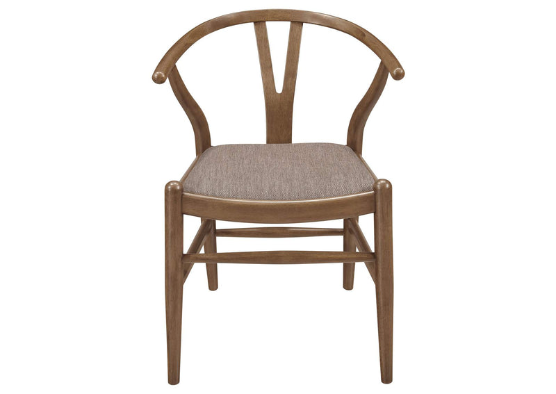 108472 Dinah Wood Wishbone Dining Side Chair Walnut (Set of 2)