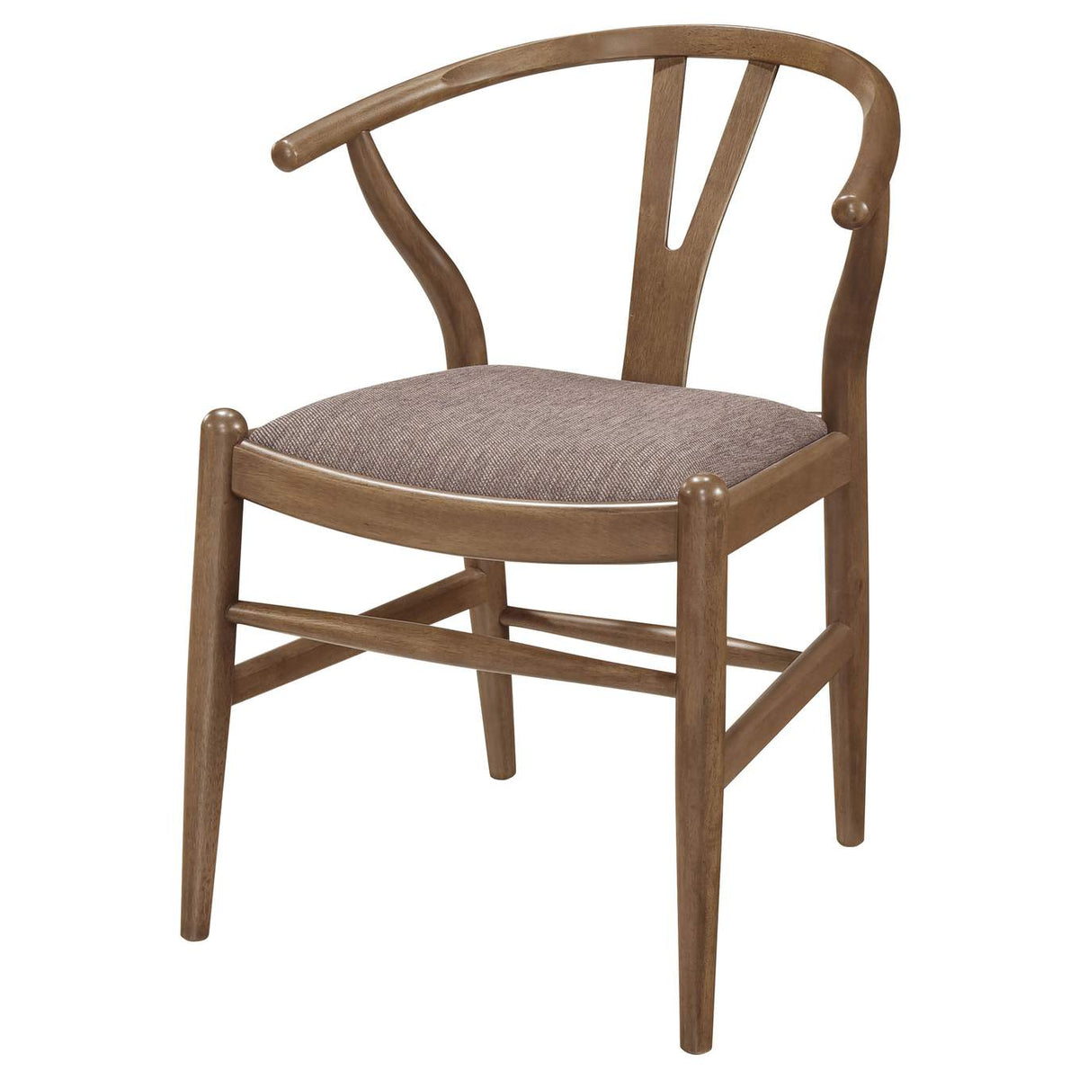 108472 Dinah Wood Wishbone Dining Side Chair Walnut (Set of 2)
