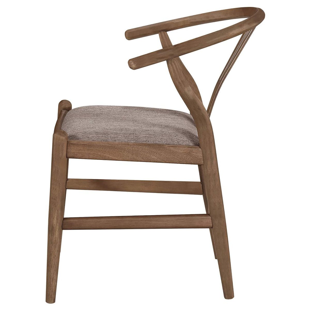 108472 Dinah Wood Wishbone Dining Side Chair Walnut (Set of 2)