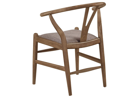 108472 Dinah Wood Wishbone Dining Side Chair Walnut (Set of 2)
