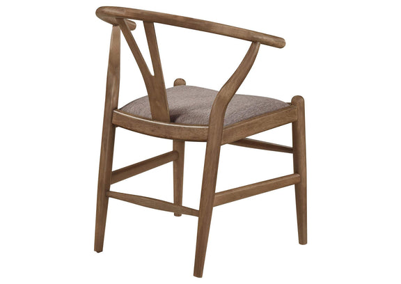 108472 Dinah Wood Wishbone Dining Side Chair Walnut (Set of 2)