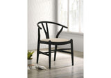 108482 Crestmont Wood Wishbone Dining Side Chair Black (Set of 2)