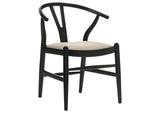 108482 Crestmont Wood Wishbone Dining Side Chair Black (Set of 2)