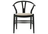 108482 Crestmont Wood Wishbone Dining Side Chair Black (Set of 2)