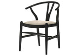 108482 Crestmont Wood Wishbone Dining Side Chair Black (Set of 2)