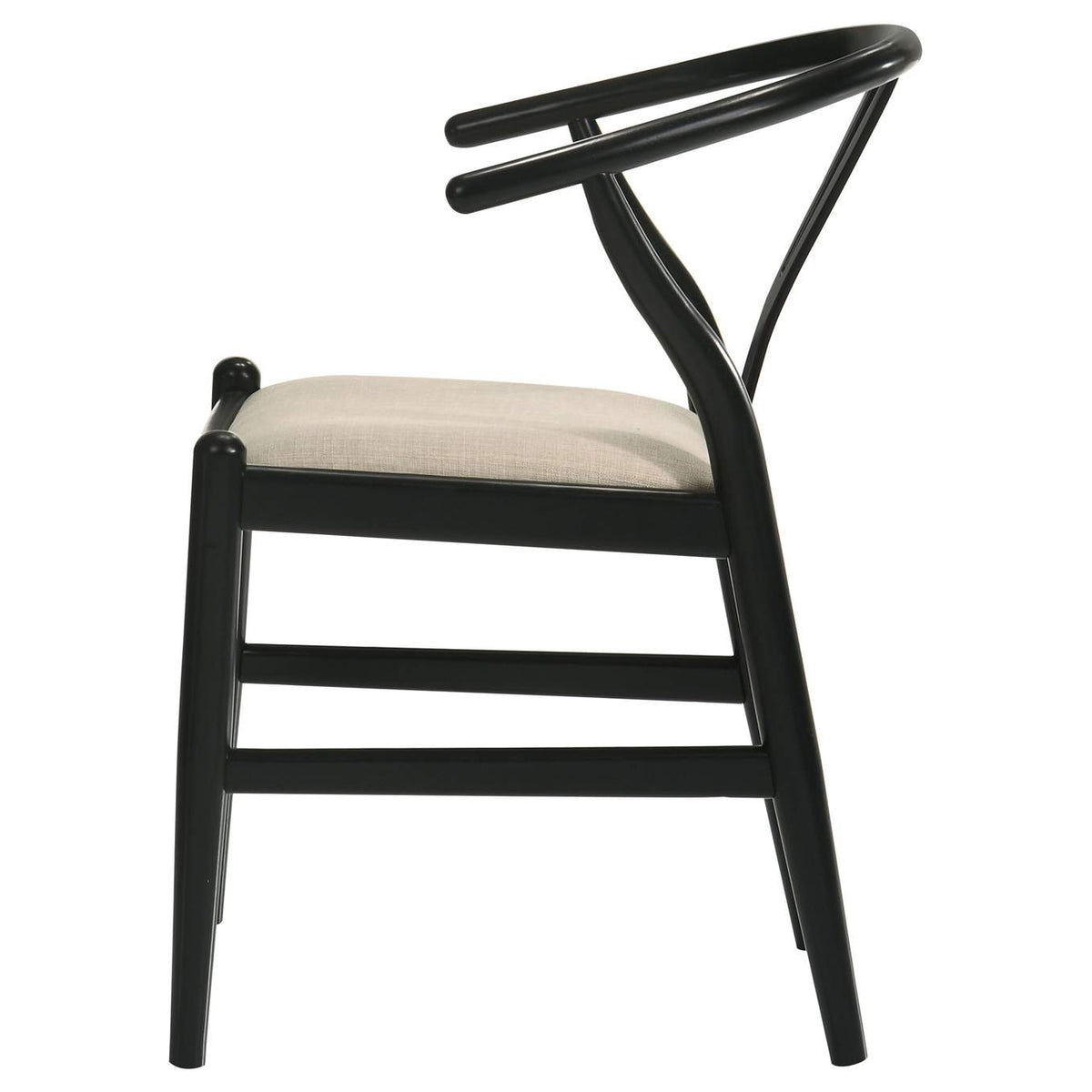 108482 Crestmont Wood Wishbone Dining Side Chair Black (Set of 2)