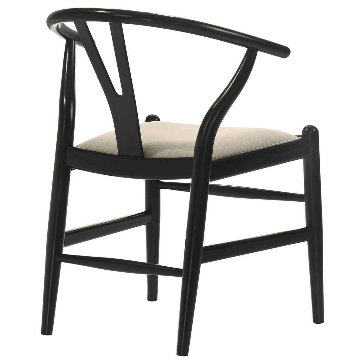 108482 Crestmont Wood Wishbone Dining Side Chair Black (Set of 2)