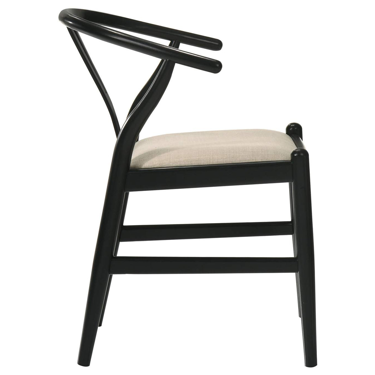 108482 Crestmont Wood Wishbone Dining Side Chair Black (Set of 2)