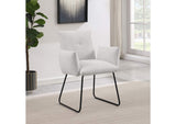 108492 Ackland Upholstered Dining Arm Chair Light Grey (Set of 2)
