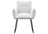108492 Ackland Upholstered Dining Arm Chair Light Grey (Set of 2)